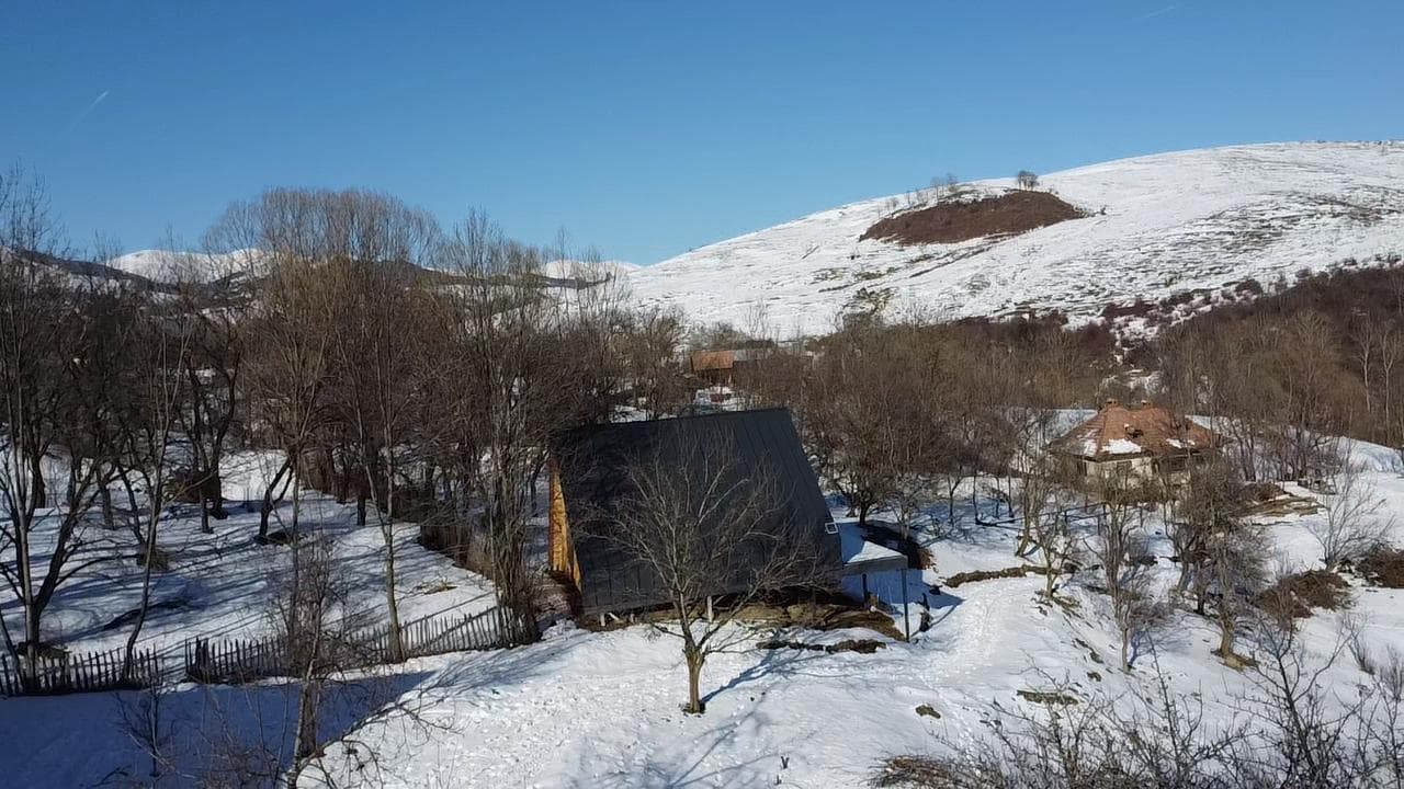 Sătucul Verde iarna — A-Frame în zăpadă, Secăria Prahova